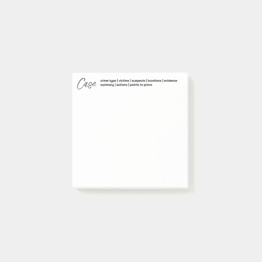 犯罪および法医学的スティッキーポストイットノート ポストイット (正面)