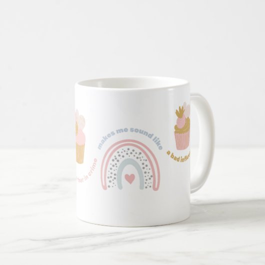 犯罪の中でかわいいゴッドマザーのパートナー悪い影響のギフト コーヒーマグカップ (正面右)