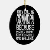 犯罪の相手が悪いからおじいちゃんって呼ばれる セラミックオーナメント (右)