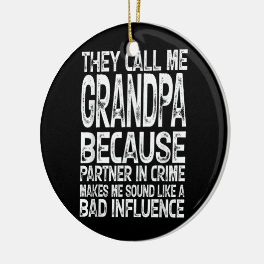 犯罪の相手が悪いからおじいちゃんって呼ばれる セラミックオーナメント (左)