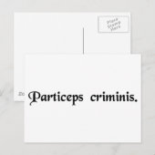 犯罪の相棒。 ポストカード (正面/裏面)