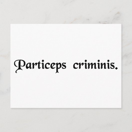 犯罪の相棒。 ポストカード (正面)