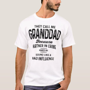 犯罪の祖父パートナー – 祖父母 Tシャツ