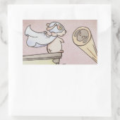 犯罪を犯す人 長方形シール (バッグ)