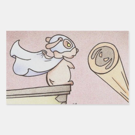 犯罪を犯す人 長方形シール (正面)