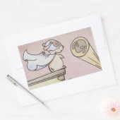 犯罪を犯す人 長方形シール (封筒)