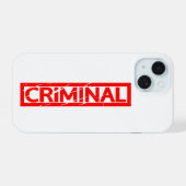 犯罪スタンプ iPhone 15ケース (裏面横)