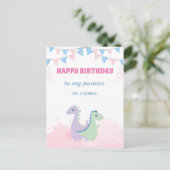 犯罪パートナーに誕生日おめでとうポストカード ポストカード (スタンド正面)