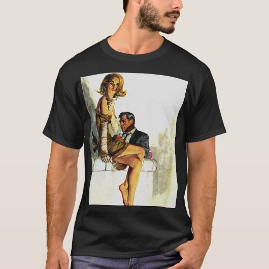 犯罪パートナーのヴィンテージ·パルプ·マガジン·カバー·アート Tシャツ (正面)