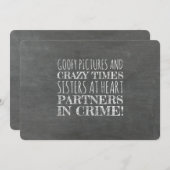 犯罪パートナー 面白いブライズメイド提案 招待状 (正面/裏面)