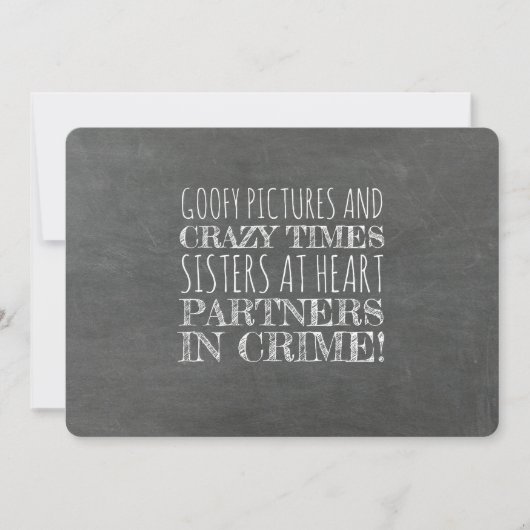 犯罪パートナー 面白いブライズメイド提案 招待状 (正面)