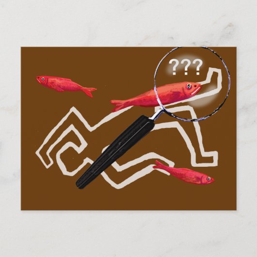 犯罪ライター – 赤い文字 ポストカード (正面)