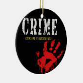 犯罪人指紋オーナメント セラミックオーナメント (右)
