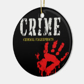 犯罪人指紋オーナメント セラミックオーナメント (左)