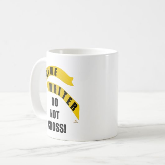 犯罪作家なし交差ジャンル作家ユーモア コーヒーマグカップ (正面左)