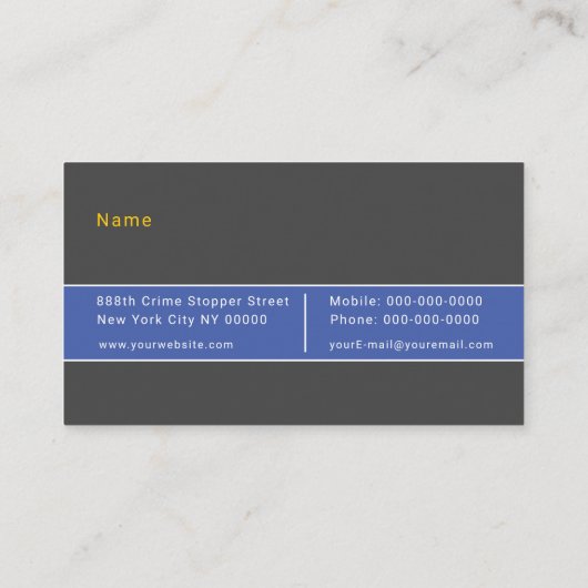 犯罪停止者名刺 名刺 (裏面)