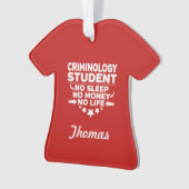 犯罪学の学生No Life or Money オーナメント (正面)