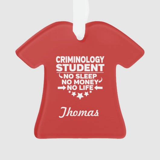 犯罪学の学生No Life or Money オーナメント (正面)