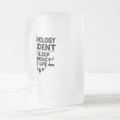 犯罪学生No睡眠Noお金Noライフ フロストグラスビールジョッキ (正面左)