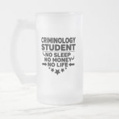 犯罪学生No睡眠Noお金Noライフ フロストグラスビールジョッキ (左)