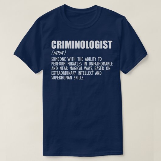犯罪学者の定義w 1 tシャツ (デザイン正面)