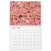 犯罪小説の探偵アイコンのパターン カレンダー (1月 2026)