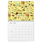 犯罪小説の探偵アイコンのパターン カレンダー (3月 2027)