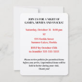 犯罪性精神異常研究所ハローウィンパーティ 招待状 (裏面)