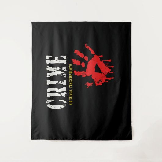 犯罪犯罪指紋タペストリー タペストリー (正面)