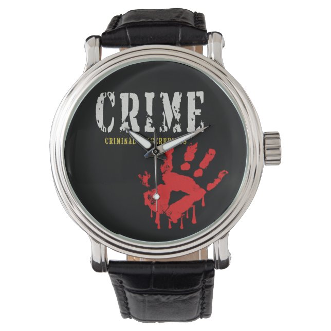 犯罪犯罪指紋eWatchウォッチ 腕時計 (正面)