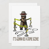 犯罪現場になる 招待状 (正面/裏面)