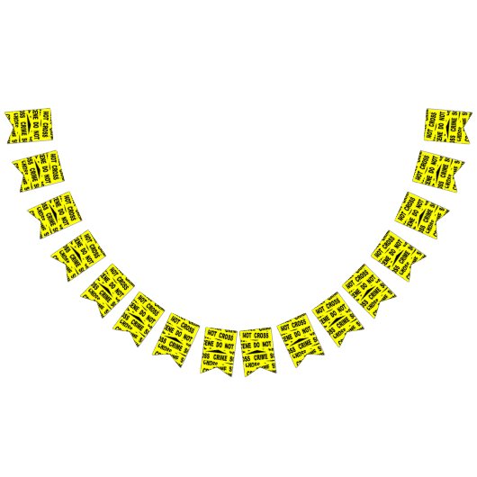 犯罪現場のテープ バンティングフラッグ (全)