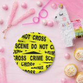 犯罪現場のテープ ペーパープレート (パーティー)