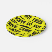 犯罪現場のテープ ペーパープレート (アングル)