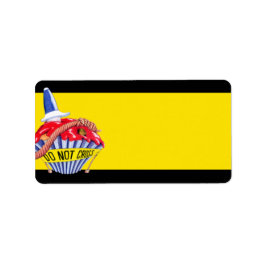 犯罪現場カップケーキイエロー住所 シール