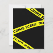 犯罪現場テープ殺人ミステリーパーティの招待状 招待状 (正面)