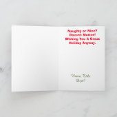 犯罪現場テープ警察クリスマスツリーカード シーズンカード (内部)