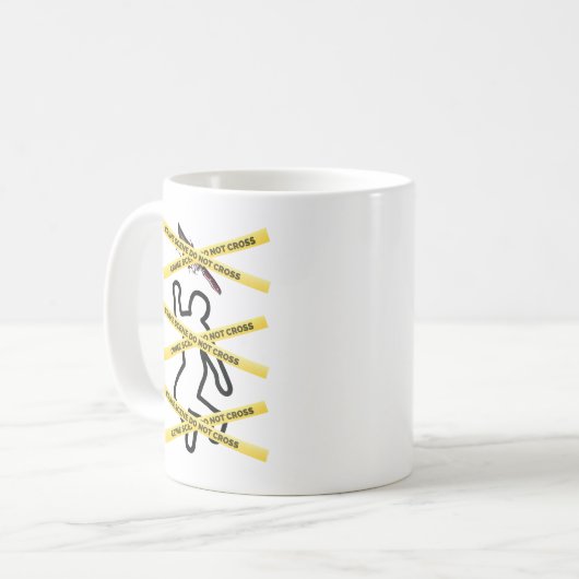 犯罪現場即刻殺インスパイア人謎の犠牲者 コーヒーマグカップ (正面左)