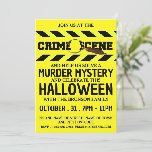 犯罪現場殺人謎ハローウィンパーティ 招待状 (スタンド正面)