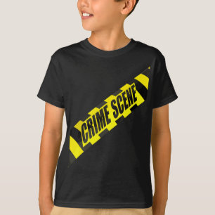 犯罪現場法医学テープ警察科学研究 Tシャツ