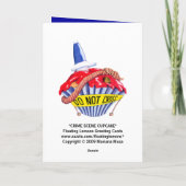 犯罪現場用カップケーキ誕生日カード カード (裏面)