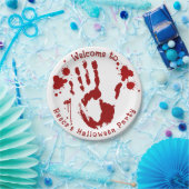 犯罪現場血手打ち血スパター ペーパープレート (パーティー)