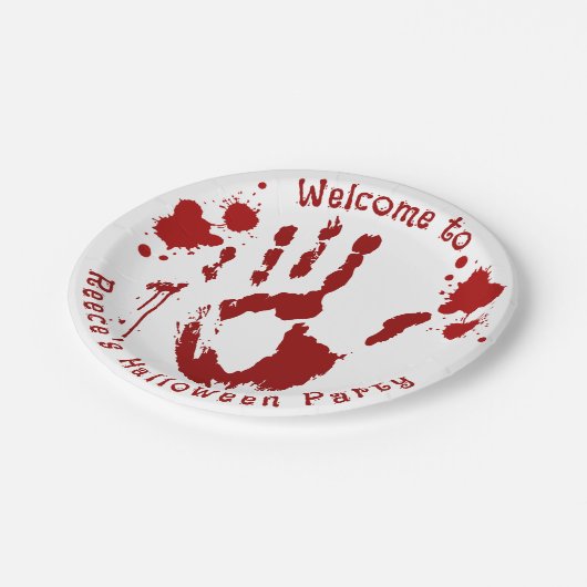 犯罪現場血手打ち血スパター ペーパープレート (アングル)