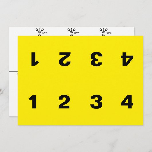 犯罪現場証拠マーカーカード 招待状 (正面/裏面)