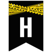 犯罪現場誕生日会と黄色の警察テープ バンティングフラッグ (第2の旗)