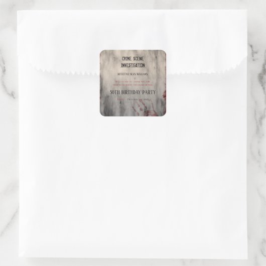 犯罪現場調査誕生日ありがとう スクエアシール (バッグ)