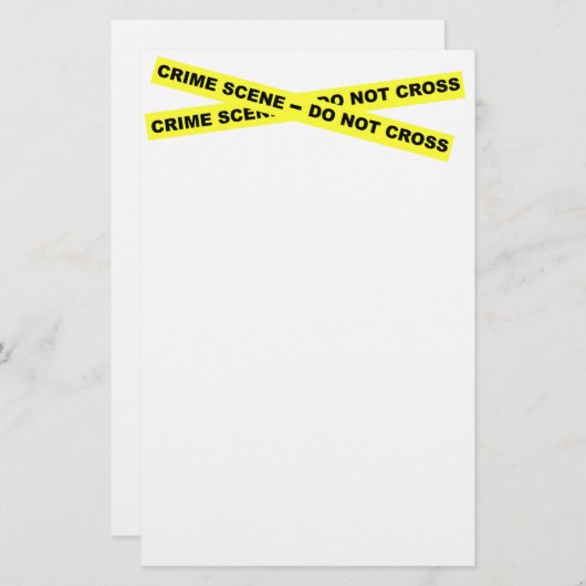 犯罪現場-交差させないで下さい 便箋 (正面/裏面)