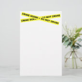 犯罪現場-交差させないで下さい 便箋 (スタンド正面)