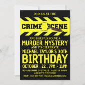 犯罪現場・殺人ミステリー誕生日パーティー 招待状 (正面)