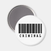犯罪的なバーコードのデザイン マグネット (正面/裏面)